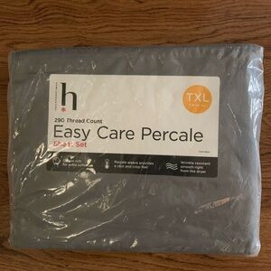 Easy Care Percale Sheet Set - Gray (Twin XL)